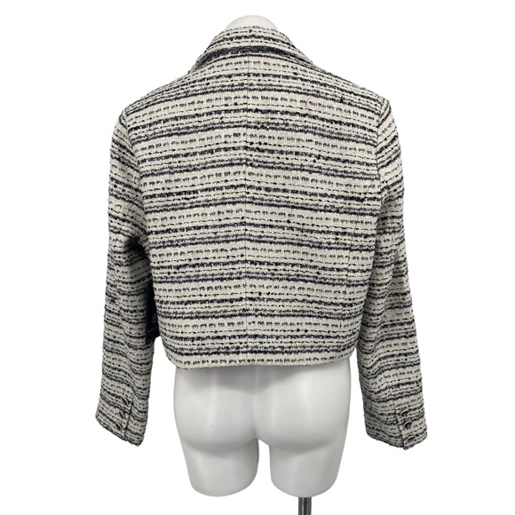 Bagatelle NWT Black And White Tweed Cropped Jacket Blazer Size XL - Picture 3 of 13